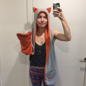 Wolf SpiritHoods Grey & Orange